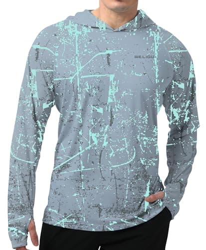 UPF 50+ Sun Protection Men's Hoodie Shirt for Fishing and Hiking
| Lightweight UPF 50+ Men's Hoodie Shirt for UV Protec — A-j-light Grey