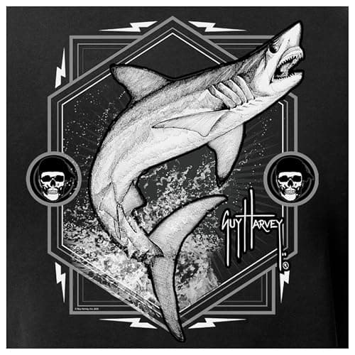 Guy Harvey Men’s Short Sleeve Cotton Graphic T-Shirt for Outdoor Adventures featuring Sea Life Art, Size Medium, 100% Co