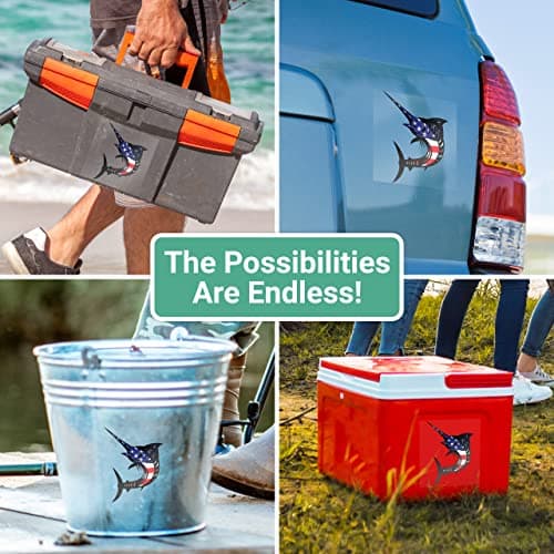 USA Flag Waterproof Sticker for Boat Car RV Camper 5x5in
| Premium Patriotic Fishing Vinyl Decal 5x5in for Truck
| Wate