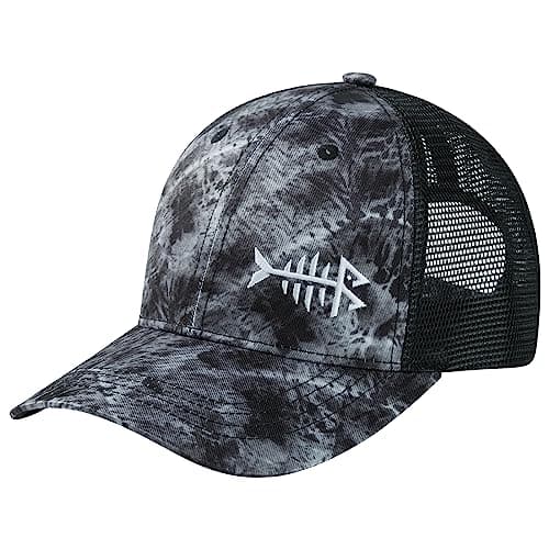 BASSDASH Altimate Fishing Hat Mesh Back Adjustable Baseball Trucker Cap for Men and Women Global Recycled Standard — Shadow