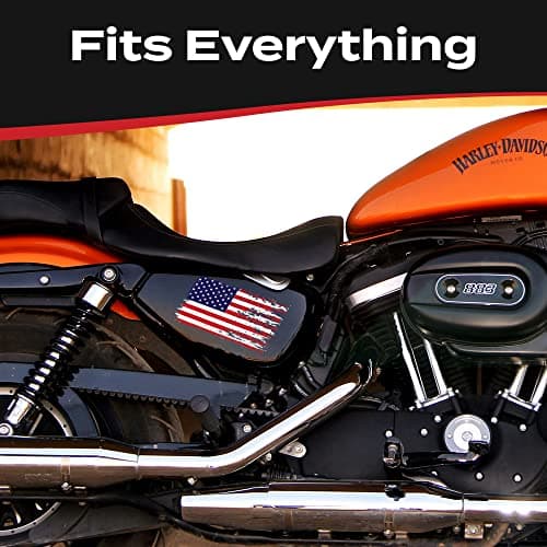 American Flag Decal - Distressed Patriotic Vinyl Bumper Sticker for Cars, Trucks & Vehicle Windows - Made in USA