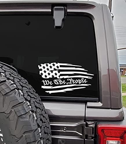 MAZ Distributions We The People Sticker – Waterproof Vinyl Decal for Laptop and Waterbottle – Suitable for Indoor and Ou