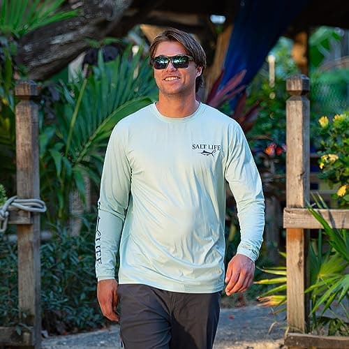 Salt Life Men's Dragnet Long Sleeve Performance Tee - Moisture Wicking Technology, Casual Wear, Outdoor Activities - Uni