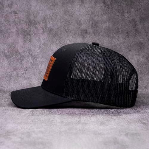 WOLF91WIN Men's American Flag Bass Fishing Trucker Hat – Gifts for Men, Fishing Gifts for Dad