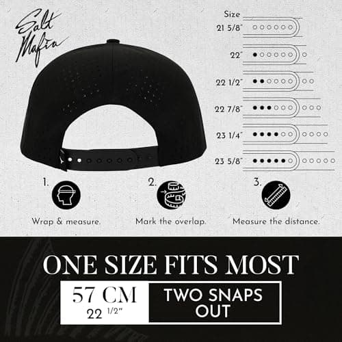 Salt Mafia Men's Waterproof Snap Back Curved Brim Surfer Hat
| Salt Mafia Men's Waterproof Hats for Surfers
| Salt Mafi