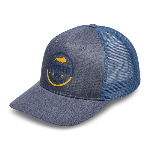Costa Del Mar Unisex Adult Chatham Shark Twill Trucker Hat Adjustable Fit Wide Brim UV Protection Outdoor Activities Sun — Dorado Navy