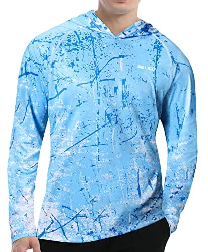 UPF 50+ Sun Protection Men's Hoodie Shirt for Fishing and Hiking
| Lightweight UPF 50+ Men's Hoodie Shirt for UV Protec — A-c-ocean Blue