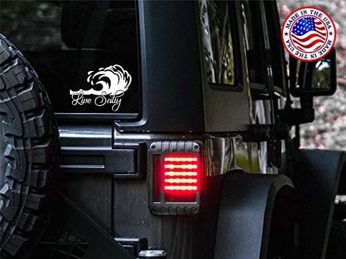 Sunset Graphics & Decals Live Salty Decal Vinyl Car Sticker Tropical Beaches Vacation for Cars Trucks Vans Walls Laptops