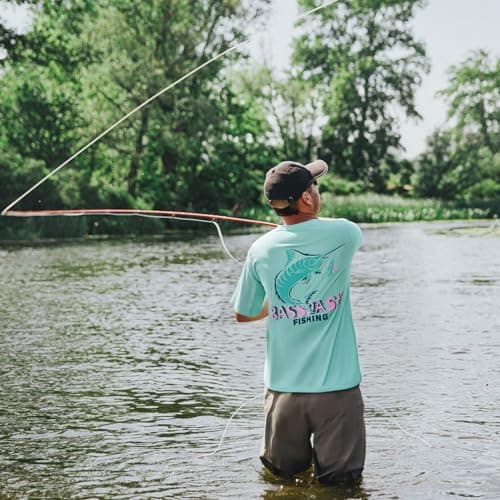 BASSDASH Men's UPF 50+ Fishing Graphic T-Shirt Quick Dry UV Sun Protection Casual Outdoor FS46M