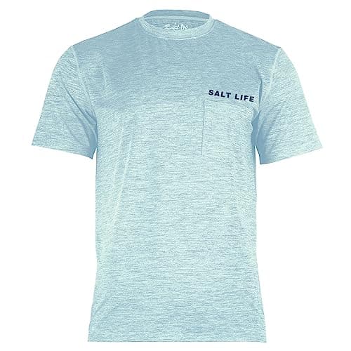 Salt Life Men's Ride Or Die Short Sleeve Performance Pocket Shirt for Active Men in Summer Sun Protection
