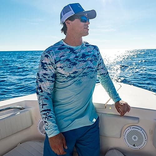 Salt Life Men's Performance Long Sleeve Tee for Aquatic Activities Top Sellers
