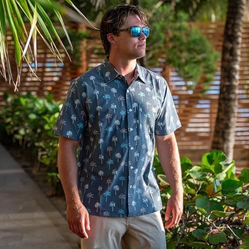 Salt Life Men's Comfortable Palm Solo Woven Short Sleeve Performance Tee for Outdoor Activities
| Salt Life Men's Styli
