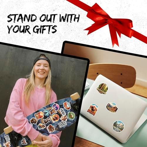 Waterproof Vinyl Decal for Laptop Salt and Light Sticker - Durable Funny Aesthetic Long-Lasting Stickers for Adults ID4