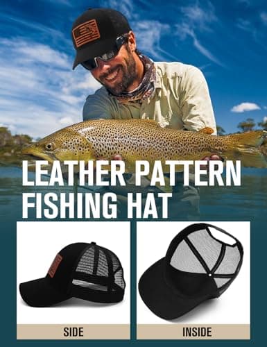 KKilicy American Flag Fishing Trucker Hat for Dad MenBirthday Retirement Gifts