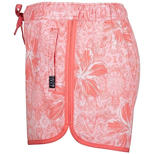 Salt Life Men's Turtle Pattern Shorts for Beach Summer الماضي