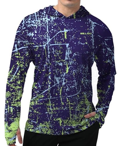 UPF 50+ Sun Protection Men's Hoodie Shirt for Fishing and Hiking
| Lightweight UPF 50+ Men's Hoodie Shirt for UV Protec — A-l-purple