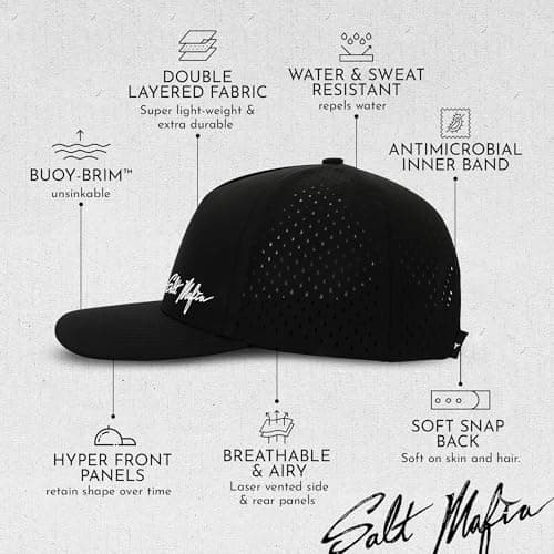 Salt Mafia Men's Waterproof Snap Back Curved Brim Surfer Hat
| Salt Mafia Men's Waterproof Hats for Surfers
| Salt Mafi