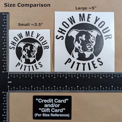 Pit Bull Decals 4 Pack: Show Me Your Pitties Sunglasses, Pitbull Silhouette, Pit Life, Show Me Your Pitties Decals (Smal