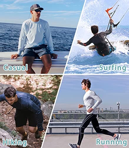 NORTHYARD Men's UPF 50+ Sun Protection Hoodie Shirts for Fishing and Running Quick Dry UV SPF