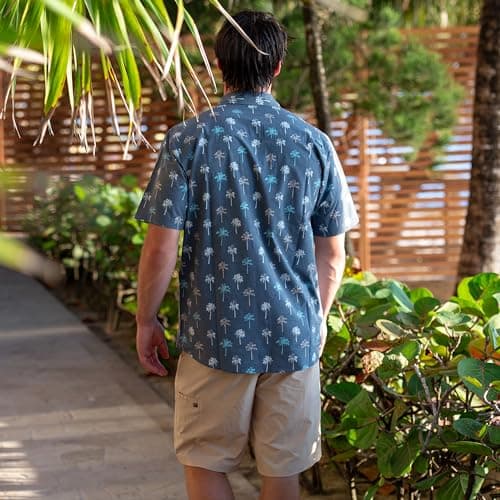 Salt Life Men's Comfortable Palm Solo Woven Short Sleeve Performance Tee for Outdoor Activities
| Salt Life Men's Styli