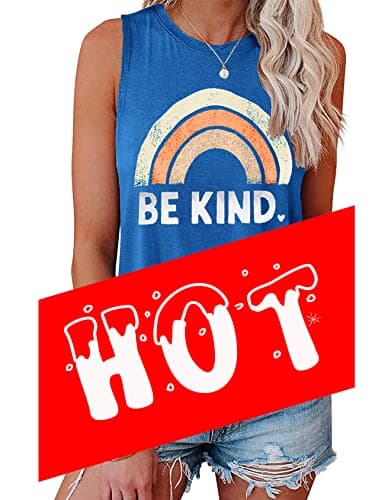 IRISGOD Women's Loose Fit Summer Graphic Tank Tops for Workout and Casual Wear
| IRISGOD Women's Cute Summer Graphic Sl — 1-blue
