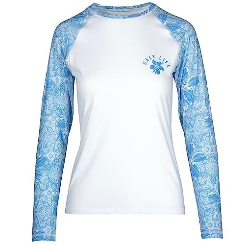 Salt Life Men's Turtle Neck Long Sleeve Performance Tee - Comfortable Apparel for Outdoor Adventures - Unisex Size M, Bl