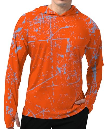 UPF 50+ Sun Protection Men's Hoodie Shirt for Fishing and Hiking
| Lightweight UPF 50+ Men's Hoodie Shirt for UV Protec — A-i-bright Orange123