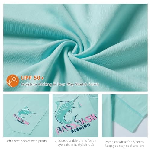 BASSDASH Men's UPF 50+ Fishing Graphic T-Shirt Quick Dry UV Sun Protection Casual Outdoor FS46M