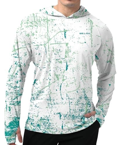 UPF 50+ Sun Protection Men's Hoodie Shirt for Fishing and Hiking
| Lightweight UPF 50+ Men's Hoodie Shirt for UV Protec — A-g-mint Green