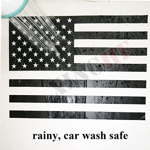 Dodge Ram 2009 to 2024 American Flag Decals Stickers Matte Black USA Flag Decal for Truck Back Middle Window