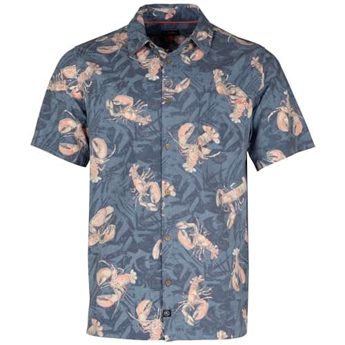 Salt Life Men's Rock Lobster Woven Short Sleeve Tee - Stylish & Comfortable Summer Shirt for Men, Casual Wear, Versatile