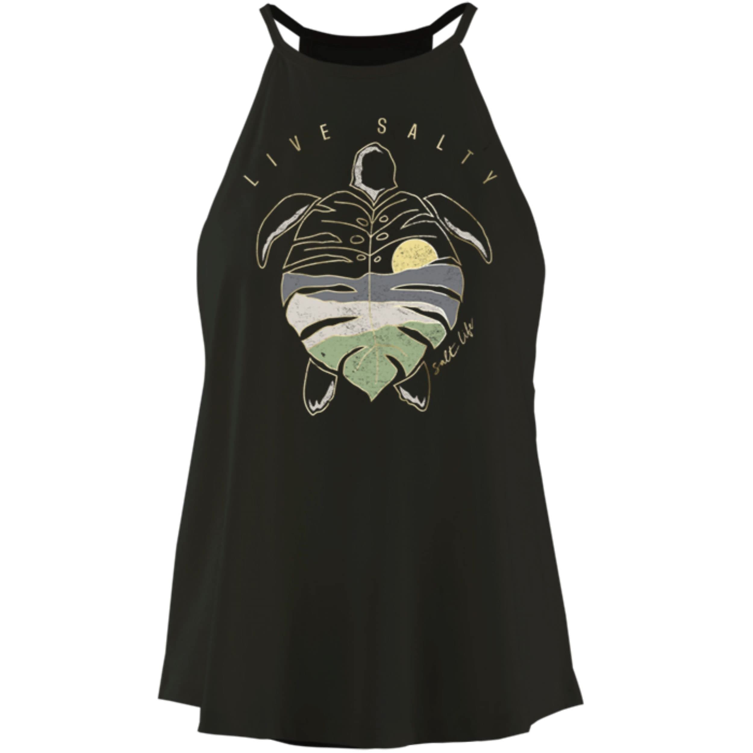 Salt Life Women's Fashionable Turtle Neck Halter Tank for Summer Beach Vacation  
Salt Life Women's Comfortable Turtle N