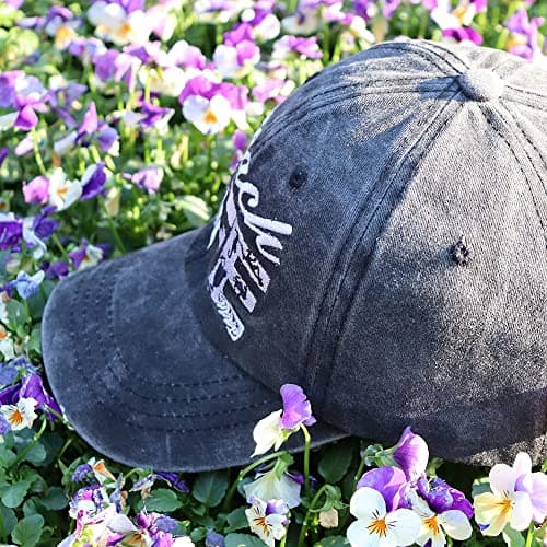 HHNLB Beach Life Hat for Men Women: Beach Hat with Adjustable Fit, Vintage Embroidered Baseball Cap, Distressed Washed S