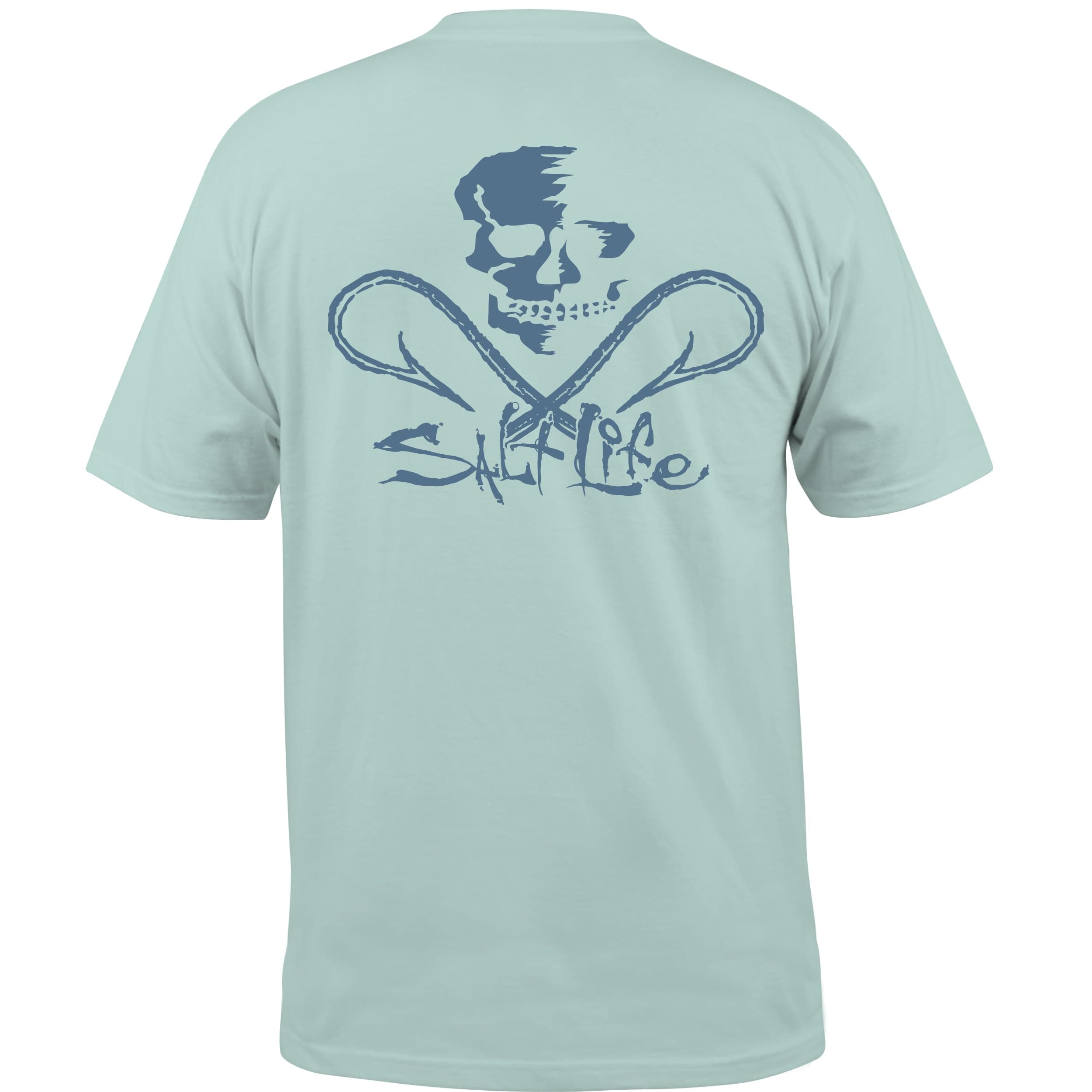 Salt Life Men's Casual Skull and Hooks Short Sleeve Tee for Summer Beach Vibes
