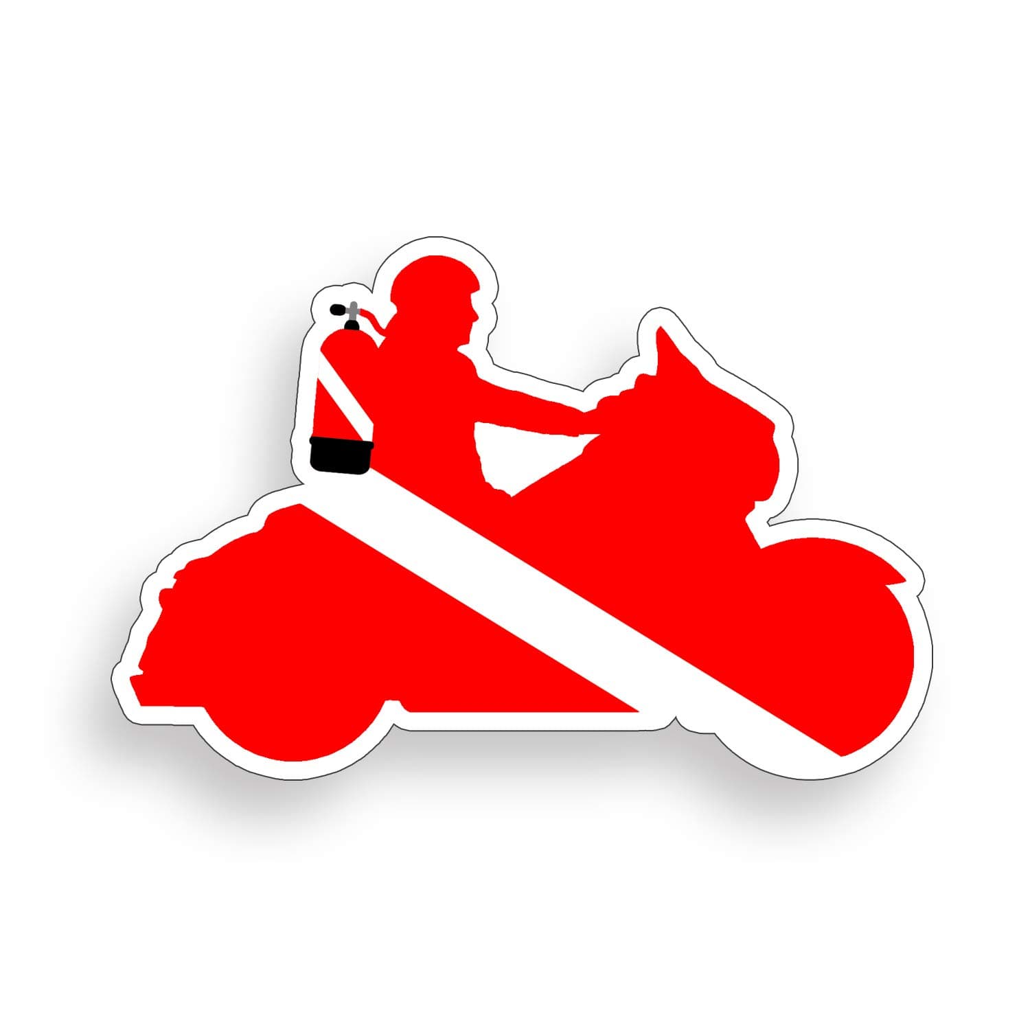 Motorcycle Scuba Diver Down Vinyl Decal Sticker - Ocean Enthusiast Rider
| Motorcycle Scuba Diver Down Vinyl Decal Stic