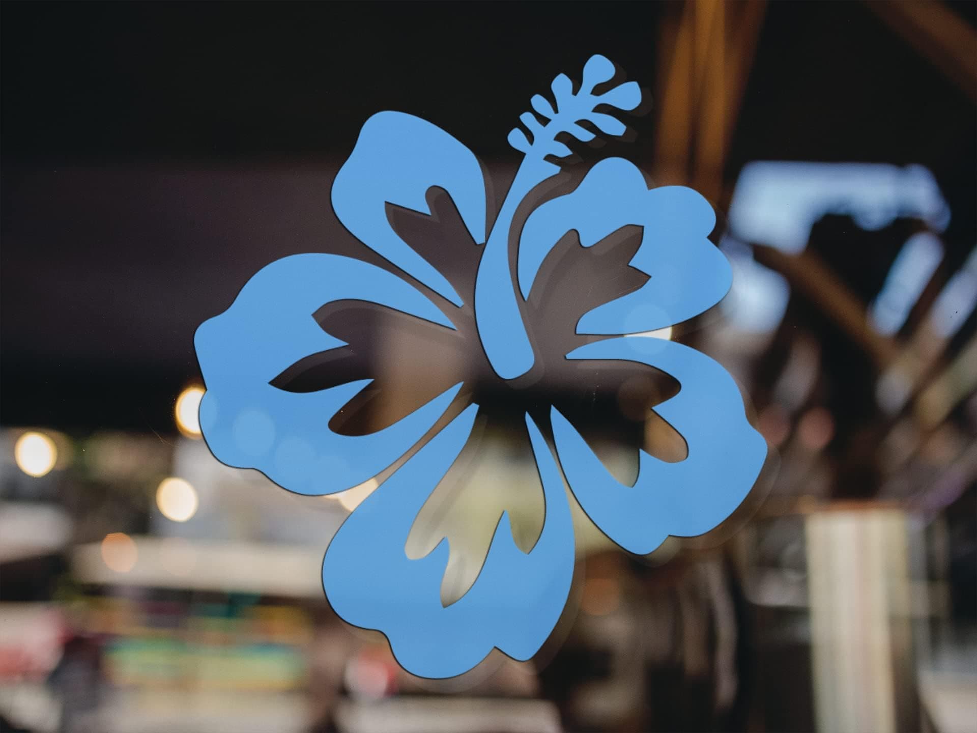 Hawaiian Hibiscus Flower Decal - Perfect for Car and Truck Outdoors - Durable Hawaii Bumper Stickers - 4-Inch by |25-Inc