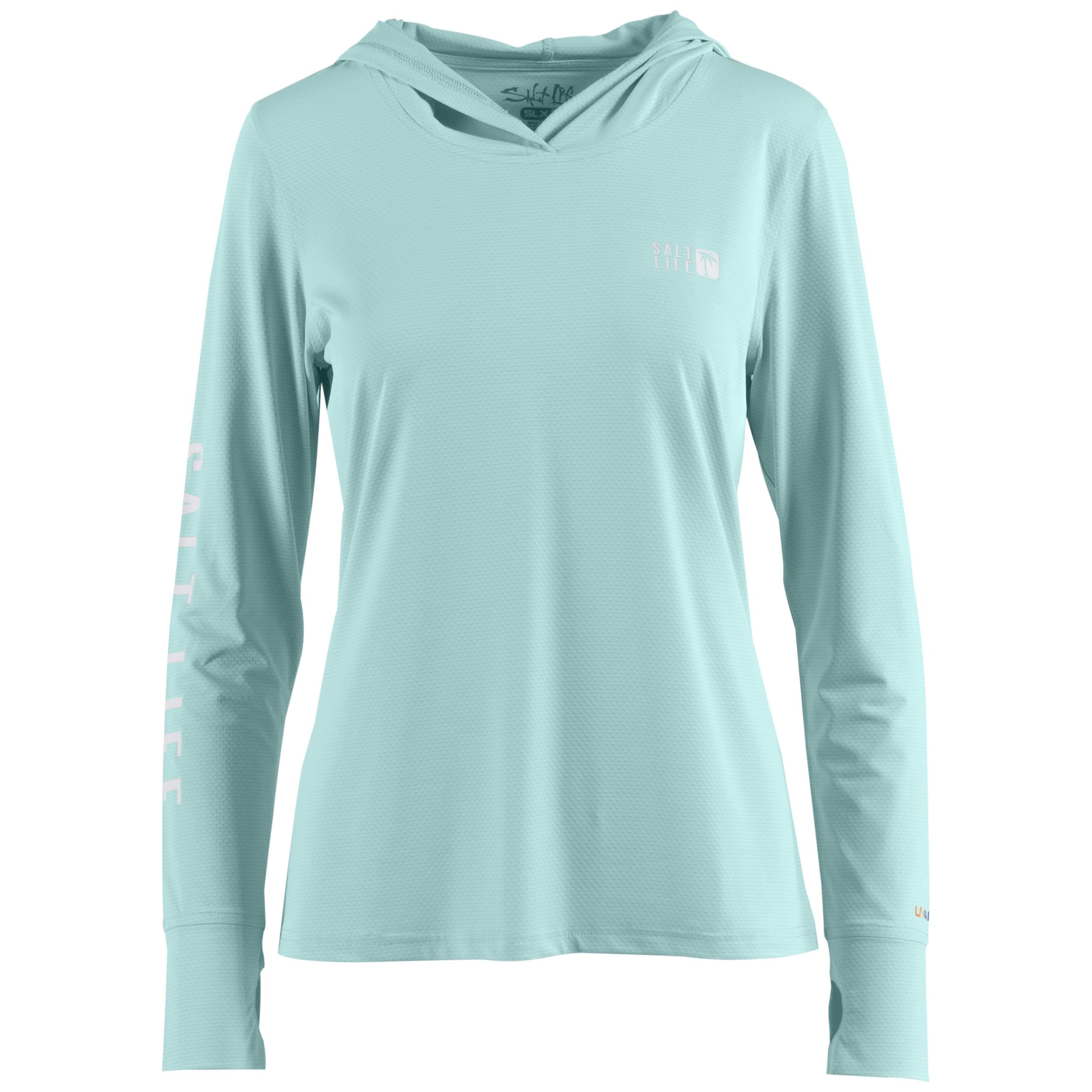 Salt Life Women's Tectonic SLX Long Sleeve Hoodie + Waterproof + Stylish + Beach Wanderlust + Size Large + Hooded Sweats