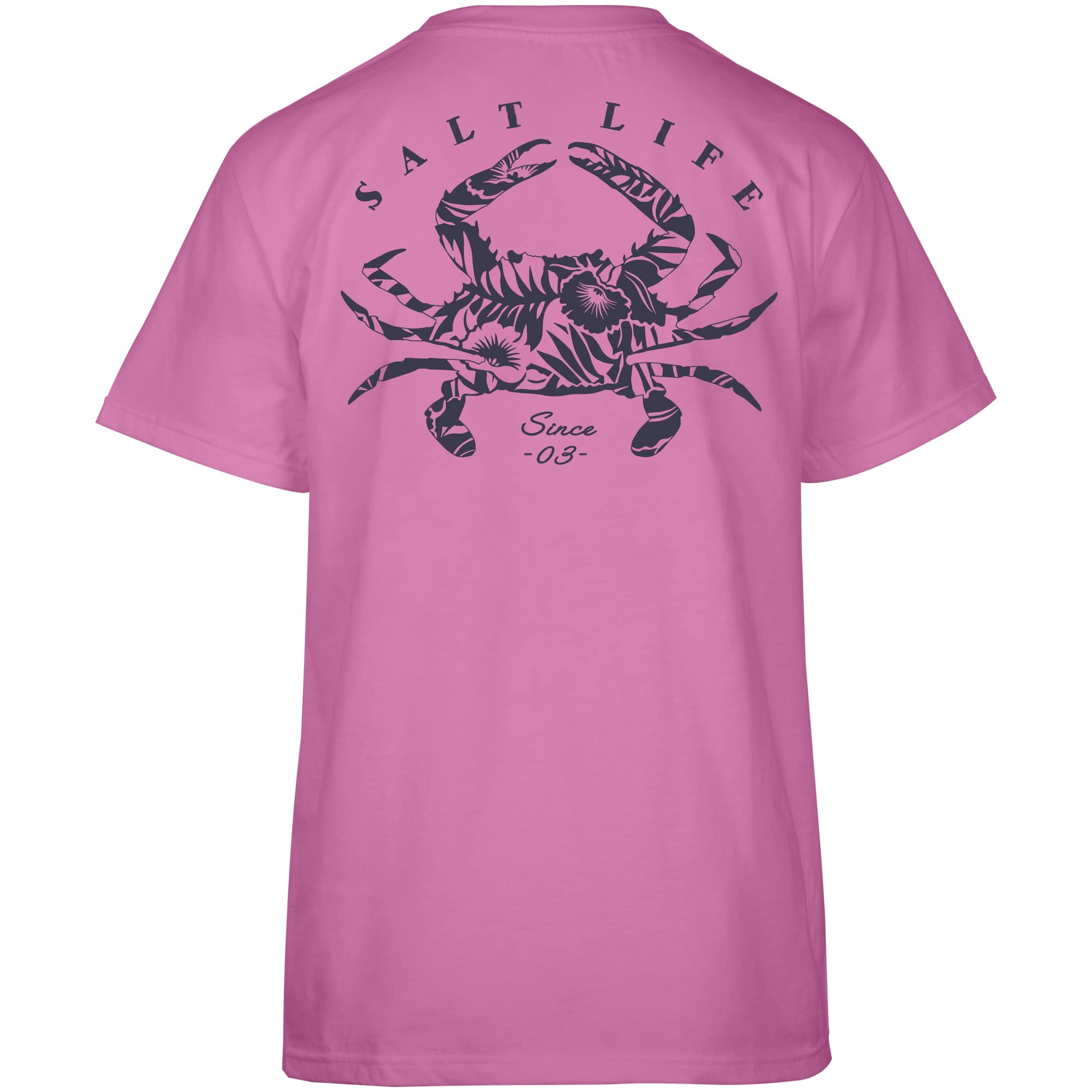 Salt Life Womens Crab Tropics Short Sleeve Tee - Summer Comfortable V-neck Tank Top for Beach and Pool Party, Breathable