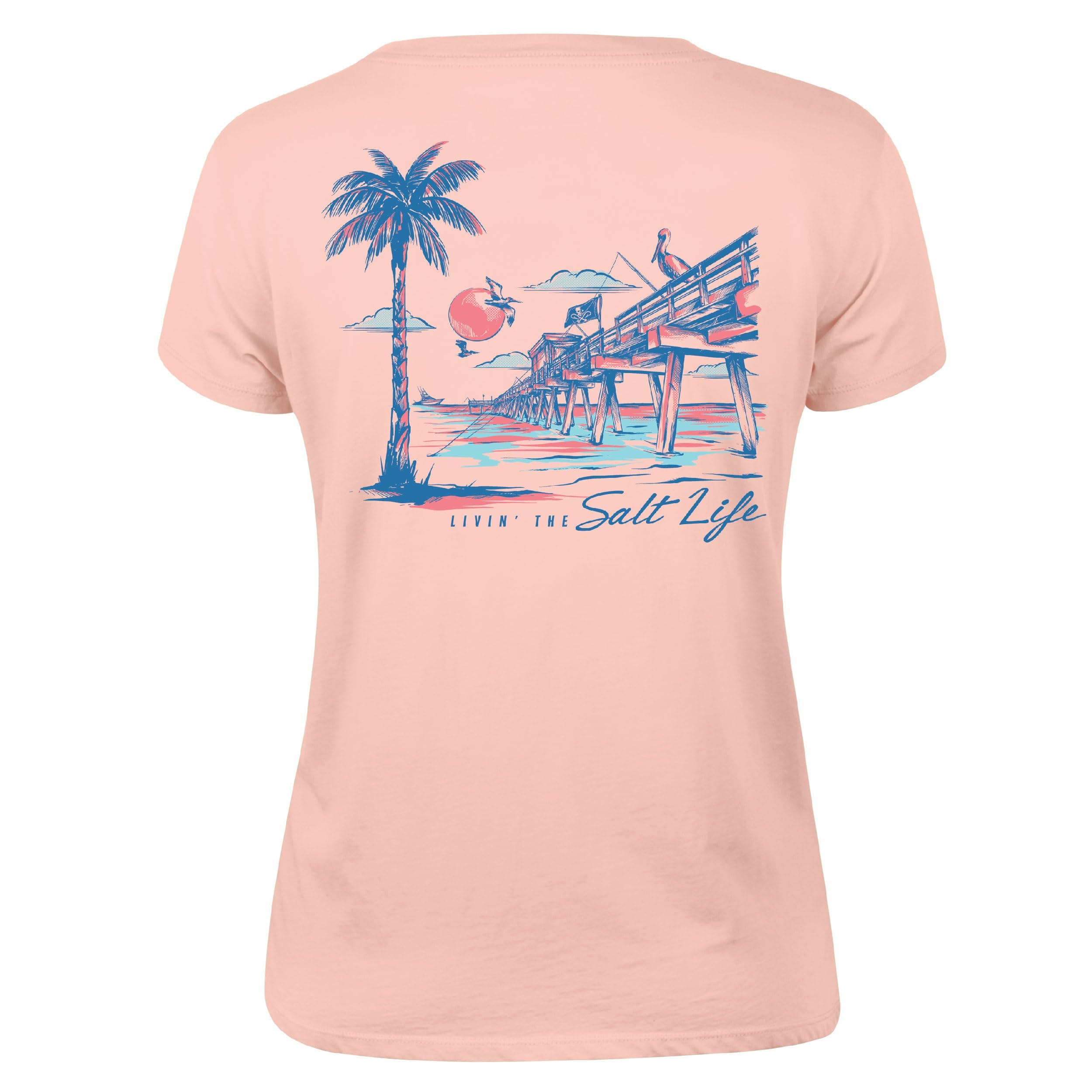 Salt Life Women's Pierside Short Sleeve Tee + Lightweight + Casual + Beach AppBar: Quick Dry Technology + Size: S/M/L +