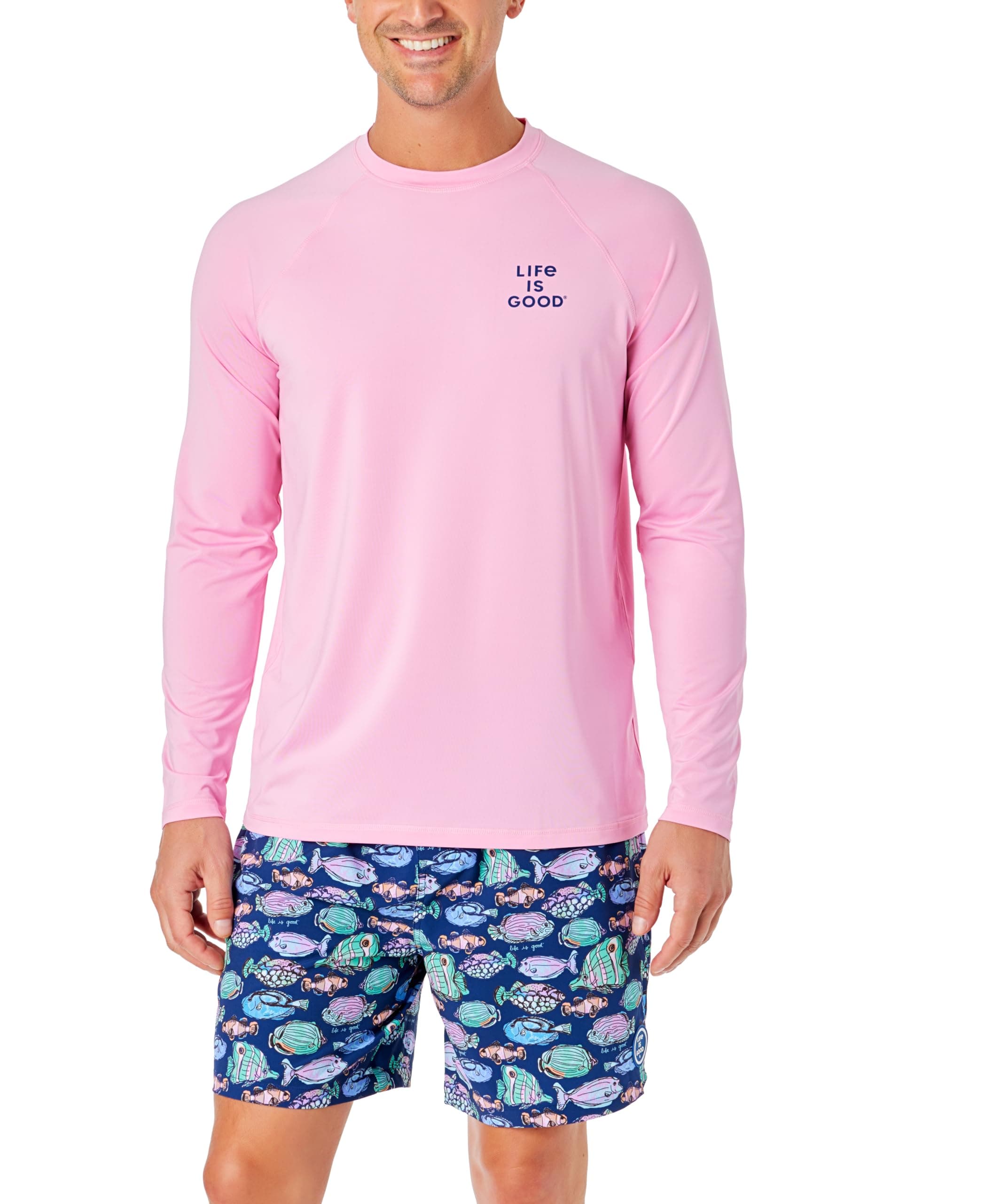 Life is Good Men's Long Sleeve Sun Shirt + UV Protection + ComfortableFit + Ideal for Outdoor Activities + Lightweight +