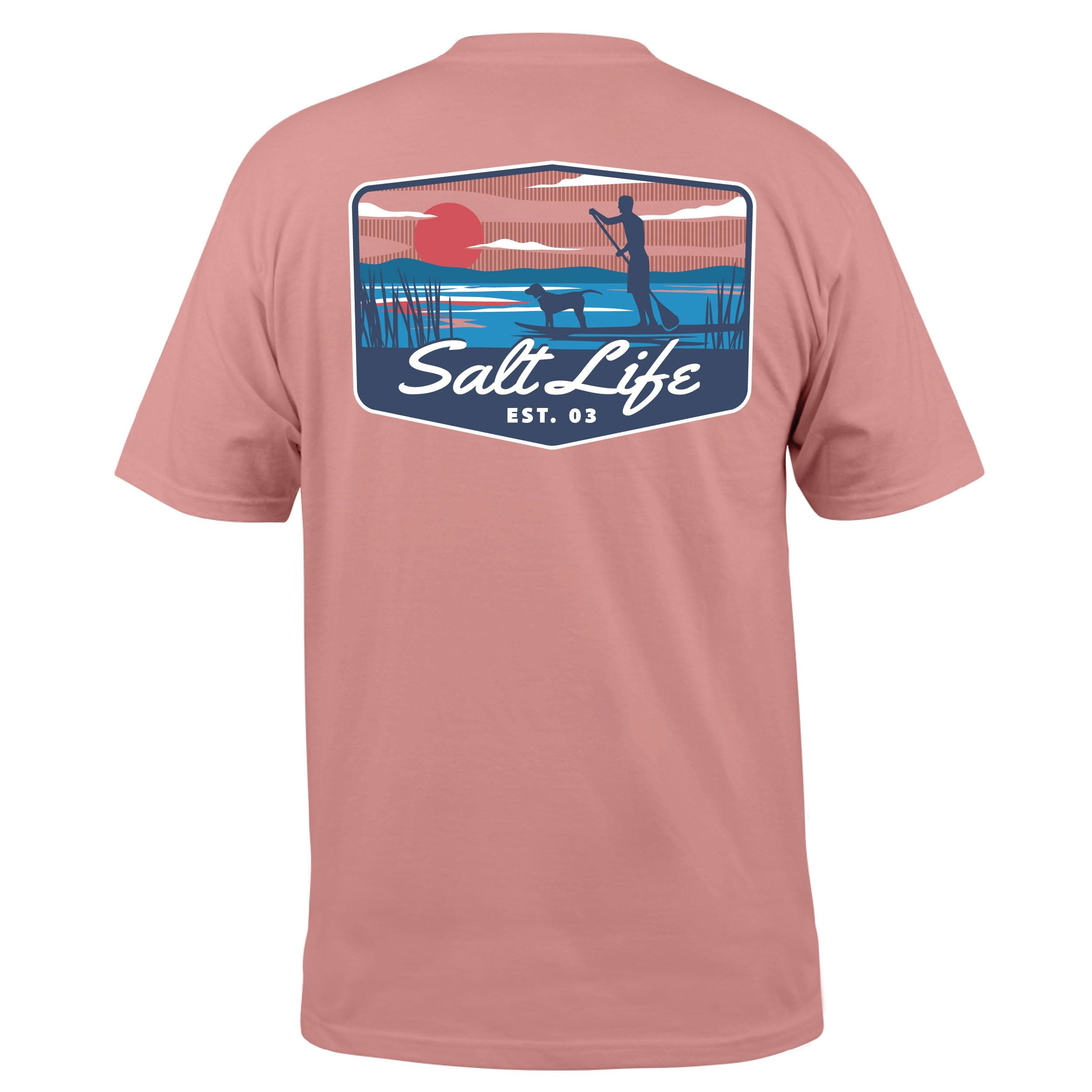 Salt Life Men's Doggy Paddle Short Sleeve Tee for Casual Summer Wear