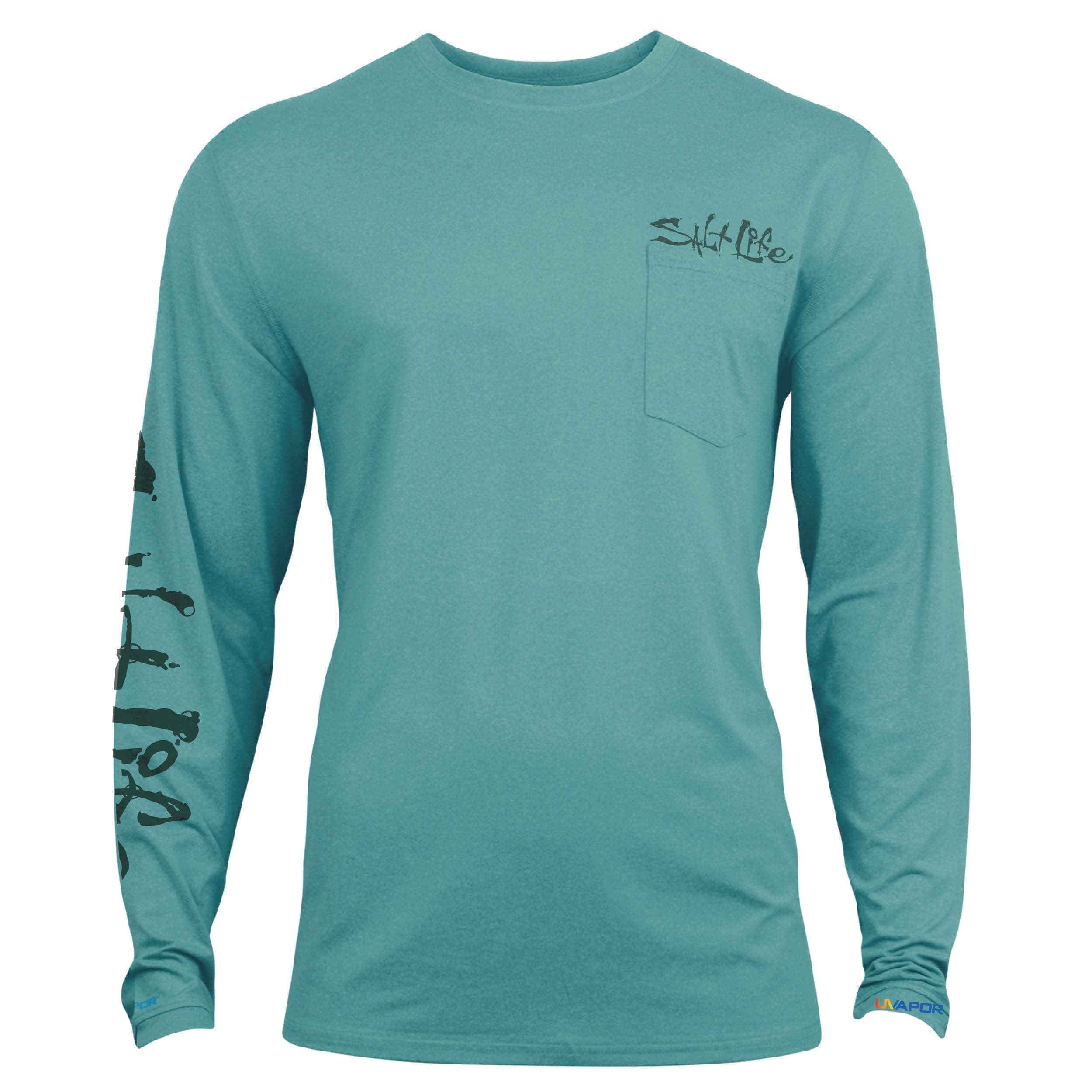 Salt Life Men's Ocean Elites Long Sleeve Performance T-Shirt for Swimming Fitness Waterproof
