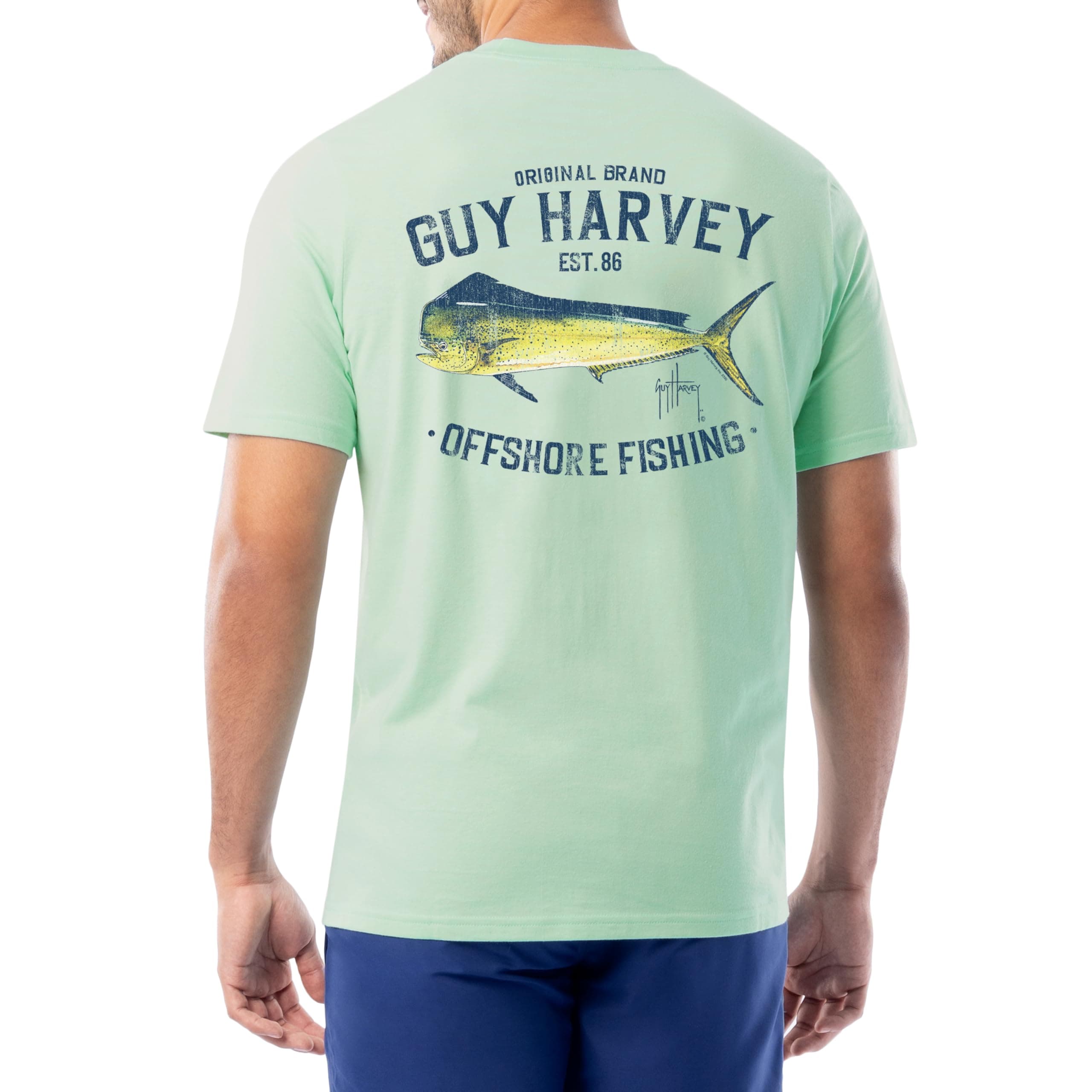 Guy Harvey Men’s Short Sleeve Cotton Graphic T-shirt + Bestseller + Casual Wear + Lightweight + Breathable + Multiple Co
