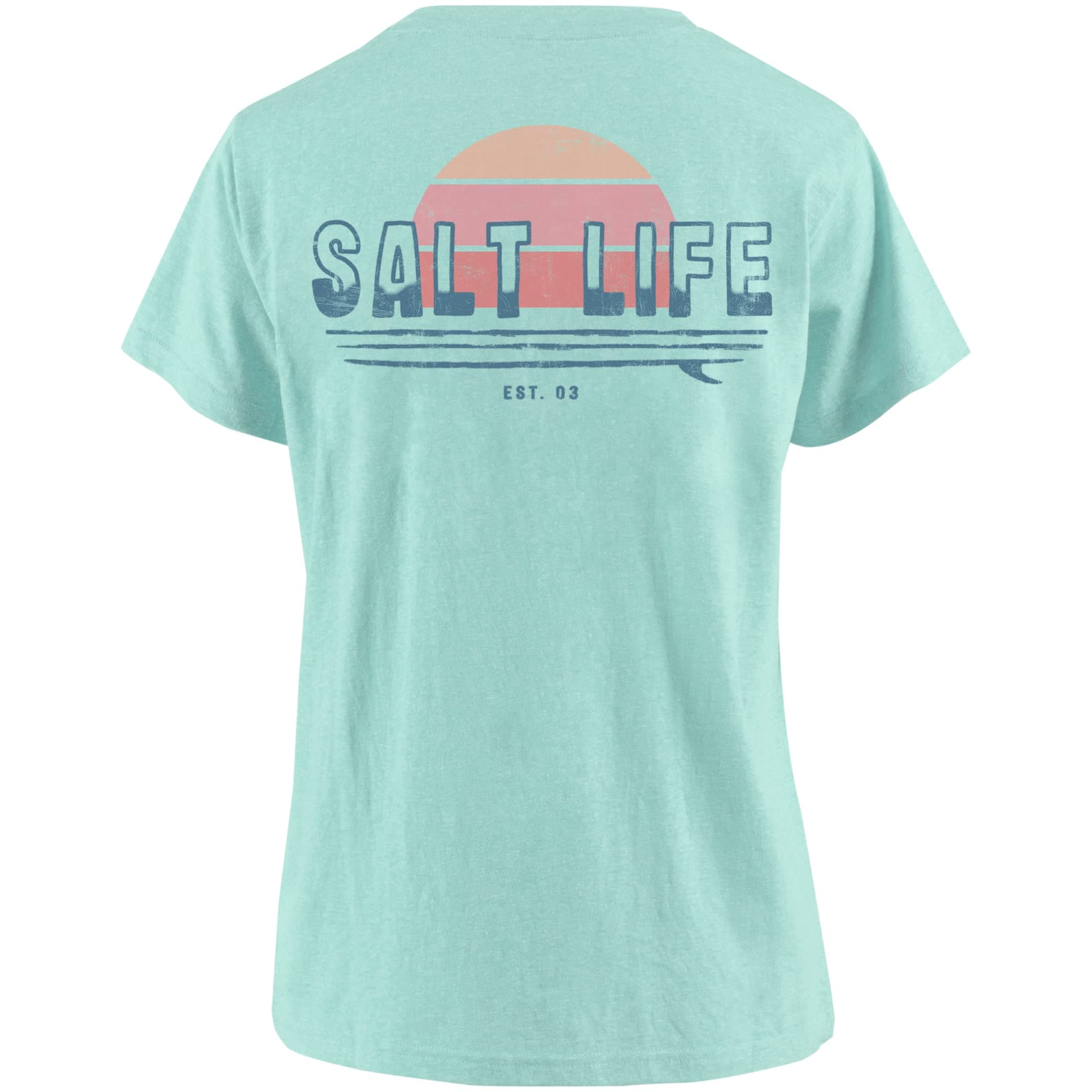 Salt Life women's Sunset Board Briefcut Short Sleeve T-Shirt for Beach Vacation Sun Protection