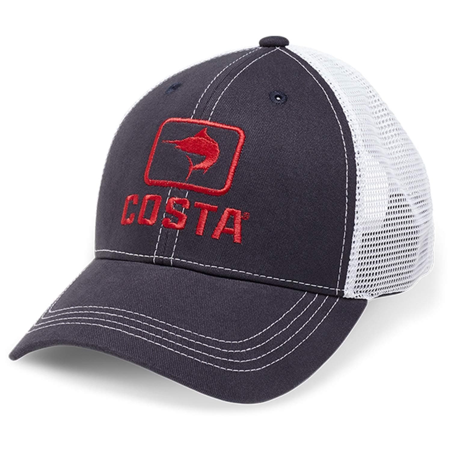 Costa Del Mar Unisex Adult Marlin Trucker Hat for Outdoor Activities UV Protection UPF 50+ Breathable Comfort Adjustable