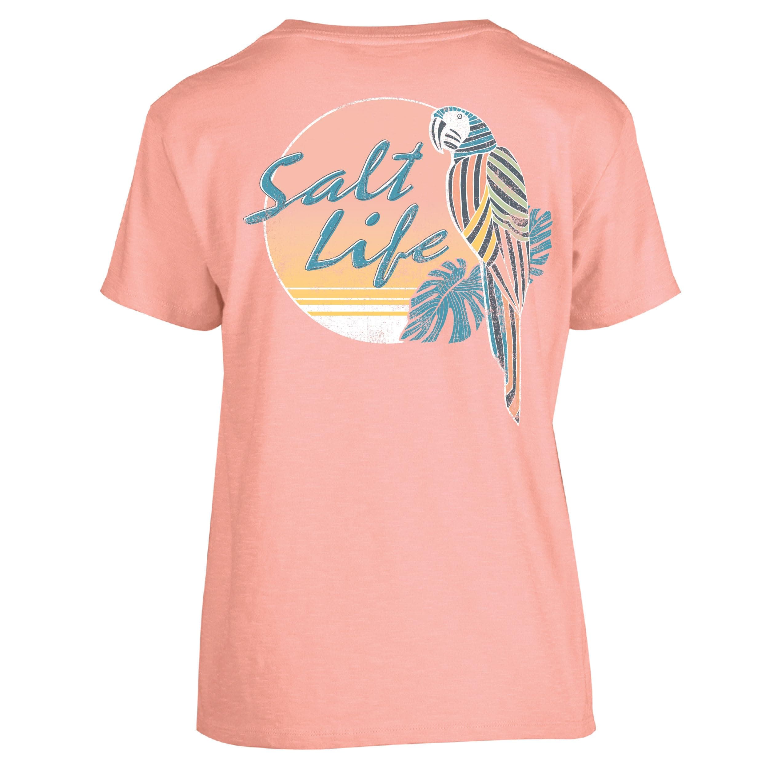 Salt Life Women's Short Sleeve Tee Paradise Short Sleeve Tee Women's Summer Tops Women's Tee Shirt Women's Polley in Par