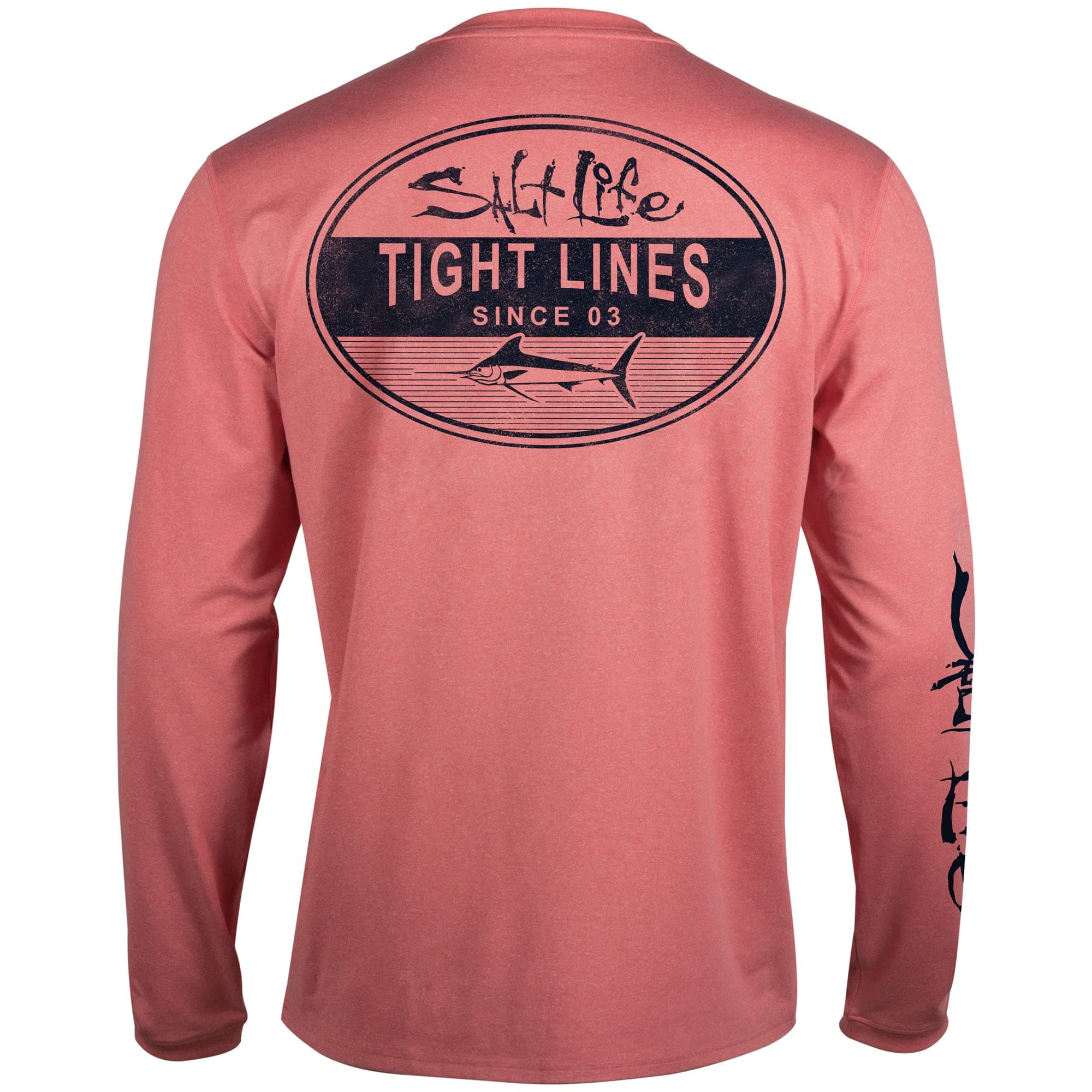 Salt Life Men's Performance Long Sleeve Shirt for Outdoor Activities Quick Dry Moisture Wicking Polyester Shirt Size M
