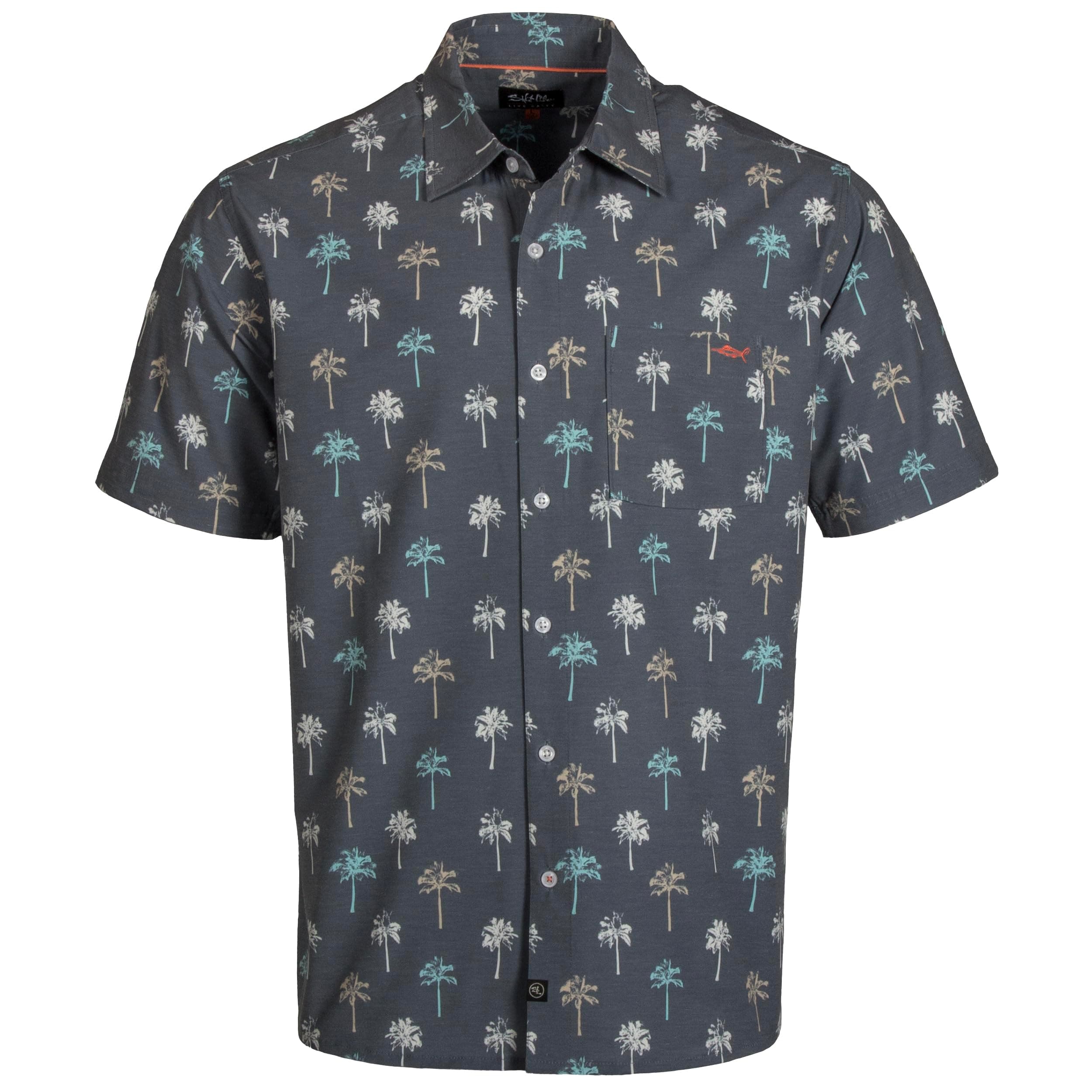 Salt Life Men's Comfortable Palm Solo Woven Short Sleeve Performance Tee for Outdoor Activities
| Salt Life Men's Styli