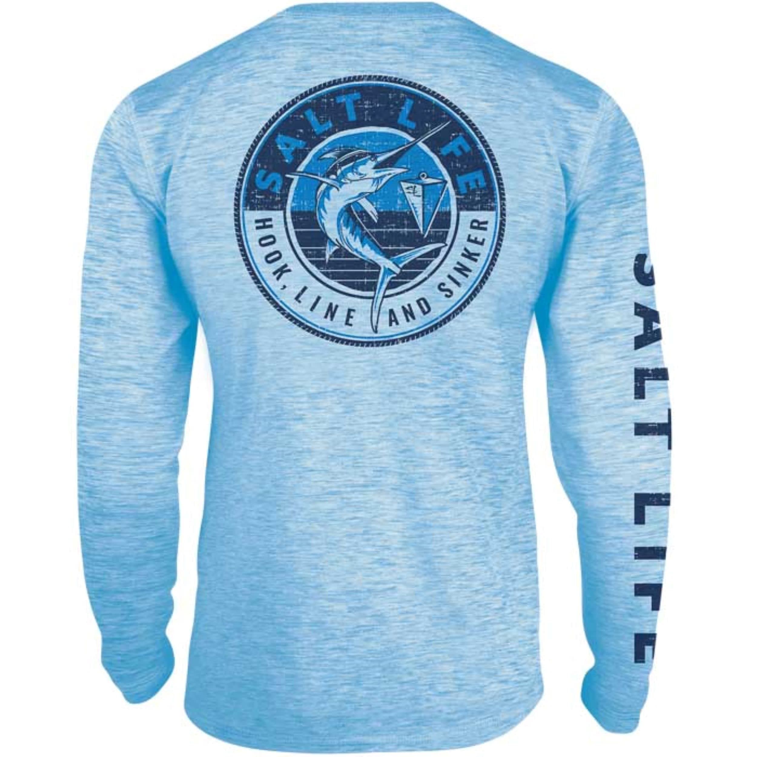 Salt Life Men's Marlin Sinker SLX Long Sleeve Classic Fit Pocket Shirt tactical fishing shirt for men