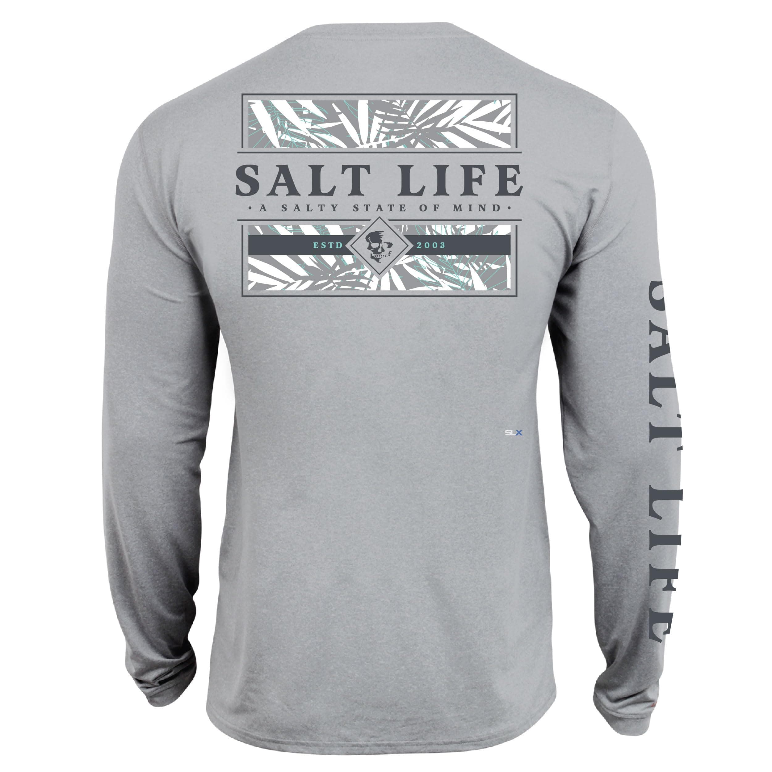 Salt Life Men's Jungle Vibes Long Sleeve Performance Pocket Tee - High Moisture Wicking, Breathable Fabric, Outdoor Acti